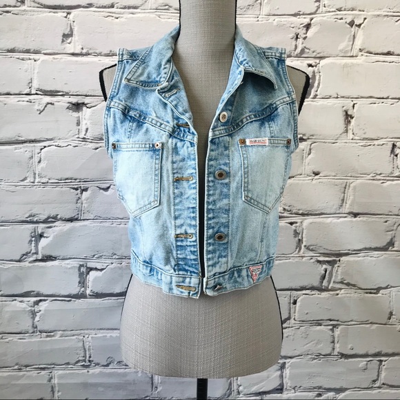 Guess Vintage Light Denim Cropped Jean Jest - Picture 3 of 7